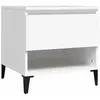 vidaXL Table d'appoint Blanc 50x46x50 cm Bois d’ingénierie