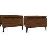 vidaXL Tables d'appoint 2 pcs Chêne marron 50x46x35 cm Bois ingénierie