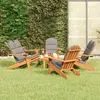 vidaXL Ensemble de salon de jardin Adirondack 5 pcs bois acacia solide