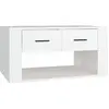 vidaXL Table basse Blanc 80x50x40 cm Bois d'ingénierie