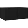 vidaXL Table basse Noir 80x50x36 cm Bois d'ingénierie