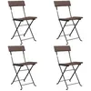 vidaXL Chaises de bistrot pliantes 6pcs Marron Résine tressée et acier
