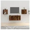 vidaXL Meubles TV muraux 2 pcs Chêne fumé 40x34,5x40 cm