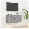 vidaXL Meuble TV mural Sonoma gris 80x34,5x40 cm