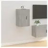 vidaXL Meuble TV mural Gris béton 40x34,5x60 cm