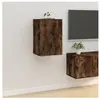 vidaXL Meuble TV mural Chêne fumé 40x34,5x60 cm