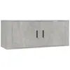 vidaXL Meuble TV mural Gris béton 100x34,5x40 cm
