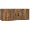 vidaXL Meuble TV mural Chêne fumé 100x34,5x40 cm