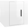 vidaXL Meuble TV mural Blanc brillant 40x34,5x40 cm