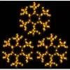 Flocons de neige de Noël avec led 3 pcs Blanc chaud 38x37 cm Vidaxl n/a