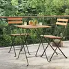 vidaXL Table de bistro pliante 55x54x71cm Bois de teck solide et acier