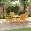 vidaXL Vidaxl Chaises De Jardin Inclinables 4 Pcs Bois Massif Acacia
