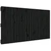 vidaXL Tête de lit murale Noir 127,5x3x60 cm Bois massif de pin