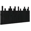 vidaXL Tête de lit murale Noir 166x3x80 cm Bois massif de pin