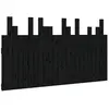 vidaXL Tête de lit murale Noir 146,5x3x80 cm Bois massif de pin