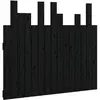 vidaXL Tête de lit murale Noir 95,5x3x80 cm Bois massif de pin