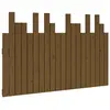 vidaXL Tête de lit murale Marron miel 127,5x3x80 cm Bois massif de pin