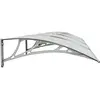 vidaXL Vidaxl Auvent De Porte Gris Et Transparent 400x75 Cm Polycarbonate