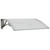 vidaXL Auvent de porte Gris et transparent 80x75 cm Polycarbonate 153586