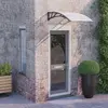 vidaXL Auvent de porte Noir et transparent 100x75 cm Polycarbonate 153588