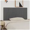 vidaXL Tête de lit murale Gris 185x3x90 cm Bois massif de pin