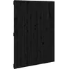 vidaXL Tête de lit murale Noir 82,5x3x110 cm Bois massif de pin
