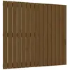 vidaXL Tête de lit murale Marron miel 95,5x3x90 cm Bois massif de pin