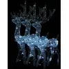vidaXL Décorations de Noël de renne Acrylique 3 pcs 120 cm Blanc froid