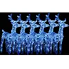 vidaXL Rennes de Noël 6 pcs 240 LED Bleu Acrylique