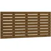 vidaXL Tête de lit murale Marron miel 126x3x91,5 cm Bois massif de pin