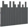 vidaXL Tête de lit murale Gris 108x3x80 cm Bois massif de pin