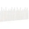 vidaXL Tête de lit murale Blanc 204x3x80 cm Bois massif de pin