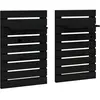vidaXL Étagères de chevet murales 2 pcs Noir Bois de pin massif