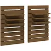 vidaXL Étagères de chevet murales 2 pcs Marron miel Bois de pin massif