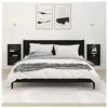 vidaXL Étagères de chevet murales 2 pcs Noir Bois de pin massif