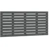 vidaXL Tête de lit murale Gris 146x3x63 cm Bois massif de pin