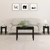 vidaXL Tables gigognes 3 pcs Noir Bois de pin massif