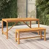vidaXL Banc de jardin 110 cm bois massif d'acacia