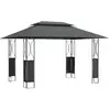 vidaXL Belvédère avec toit anthracite 400x300x270 cm acier
