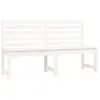vidaXL Banc de jardin blanc 157,5 cm bois massif de pin
