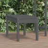 vidaXL Banc de jardin gris 80x44x45 cm bois massif de pin