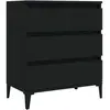 vidaXL Buffet Noir 60x35x70 cm Bois d'ingénierie