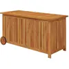 vidaXL Boîte de rangement de jardin avec roues 113x50x58cm Bois acacia
