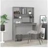vidaXL Bureau avec étagères Sonoma gris 102x45x148cm Bois d'ingénierie