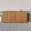 vidaXL Boîte de rangement de jardin 175x80x75 cm bois massif d'acacia