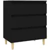 vidaXL Buffet Noir 60x35x70 cm Bois d'ingénierie