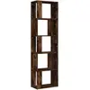 vidaXL Bibliothèque Chêne fumé 45x24x160 cm Bois d'ingénierie