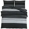 vidaXL Ensemble de housse de couette noir et blanc 200x220 cm Coton