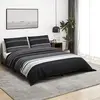 vidaXL Ensemble de housse de couette noir et blanc 155x220 cm Coton