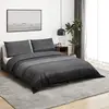 vidaXL Ensemble de housse de couette gris foncé 225x220 cm Coton